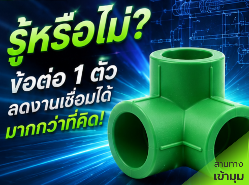 ข้อต่อสามทางเข้ามุม ลดงามเชื่อม